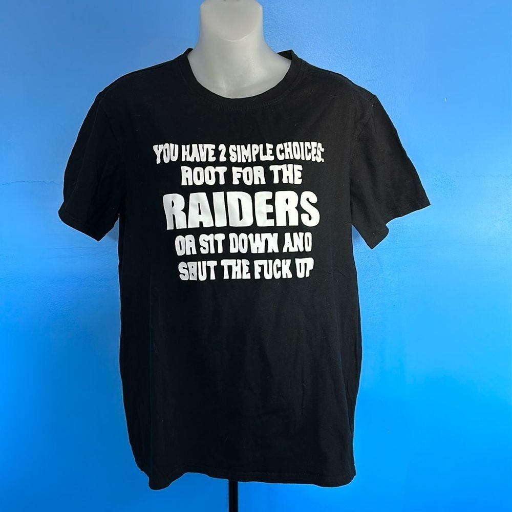 NFL Raiders T-Shirt XL – Men’s Black Short Sleeve, Las Vegas Team Logo